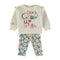 Babybol | 161004 Don't Grow Up Fast Off-White Top and Floral Pants Set