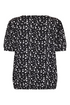 SUNDAY Black Polka Dot Puff Sleeve T-Shirt — Regular Fit | 6235-6558