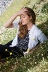 SUNDAY Black Polka Dot Puff Sleeve T-Shirt — Regular Fit | 6235-6558