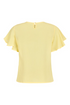 SUNDAY Sunshine Yellow Flutter Sleeve Blouse — Flared Fit | 6898-6546