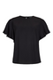 SUNDAY Black Flutter Sleeve Blouse — Flared Fit | 6898-6546