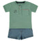 Babybol / Minibol | 162024 Green Sunny Day T-Shirt and Denim Blue Shorts Set