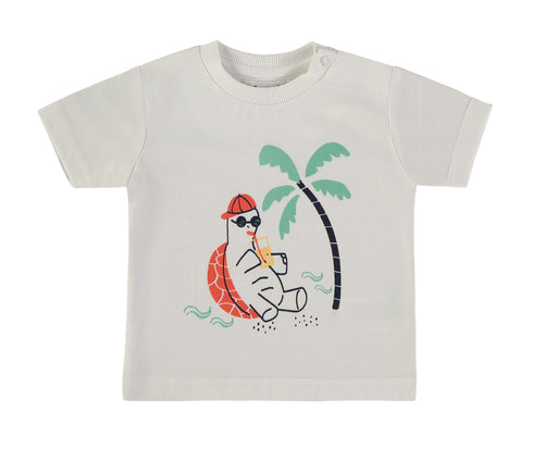 Babybol / Minibol | 162401 White Turtle on Beach T-Shirt