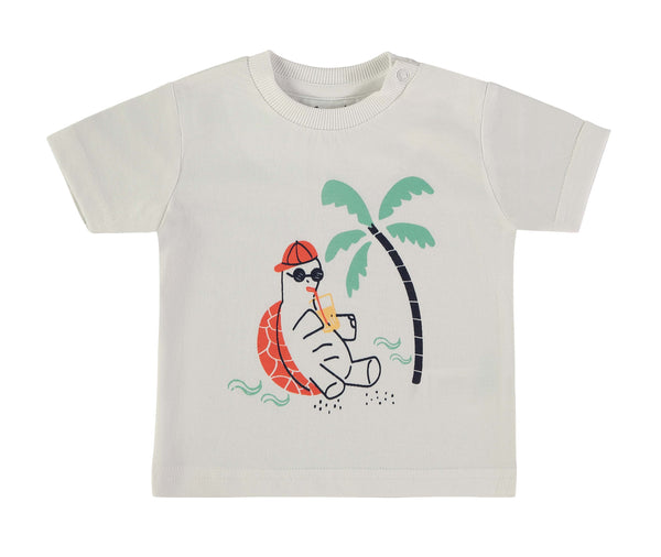 Babybol / Minibol | 162401 White Turtle on Beach T-Shirt