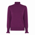 Micha Womens Frill Turtle Neck Knit Jumper 167 142 5385 - Royal Purple