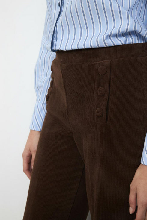 Tinta Wide Leg Cord Trousers - Soft Stretch Corduroy 3884915