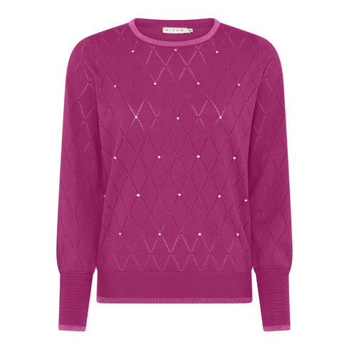 Micha Fancy Viscose Knit Round Neck Pullover 179-143