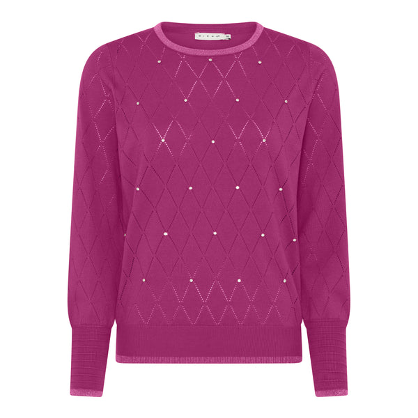 Micha Fancy Viscose Knit Round Neck Pullover 179-143