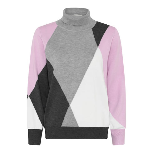 Micha Basic EcoVero Block Knit Poloneck – 179-169