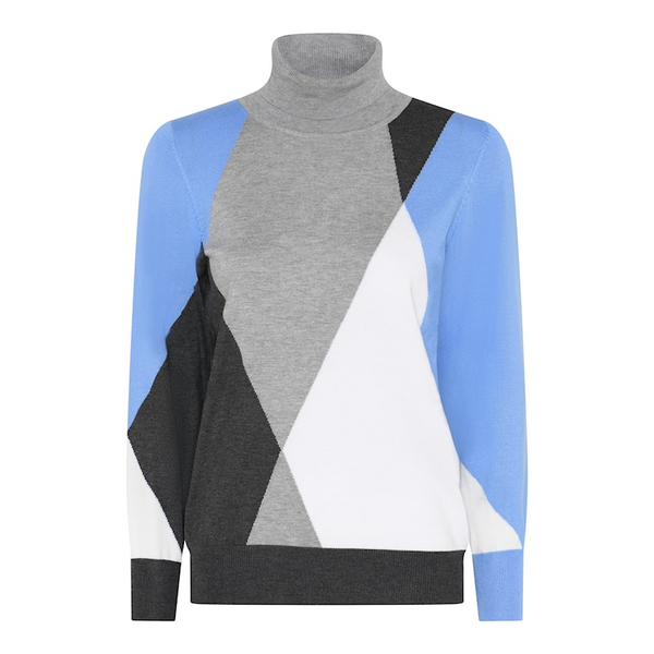 Micha Basic EcoVero Block Knit Poloneck – 179-169