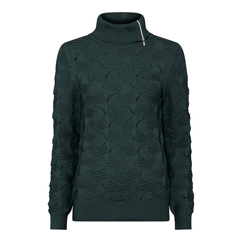 Micha Basic Cosy Knit Poloneck with Zip – 179-176