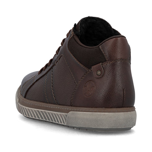 Rieker Men's Ankle Boots 17905-25 Dark Brown - Laced Leather Boots