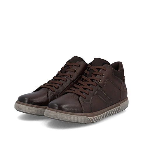 Rieker Men's Ankle Boots 17905-25 Dark Brown - Laced Leather Boots