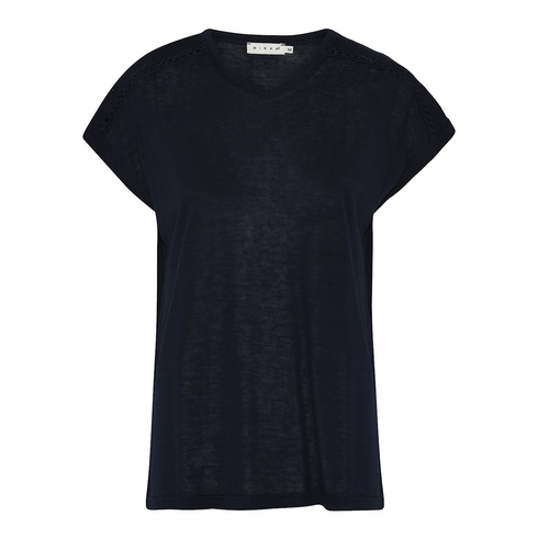 Micha Pure Linen T-shirt Navy 181-172 10