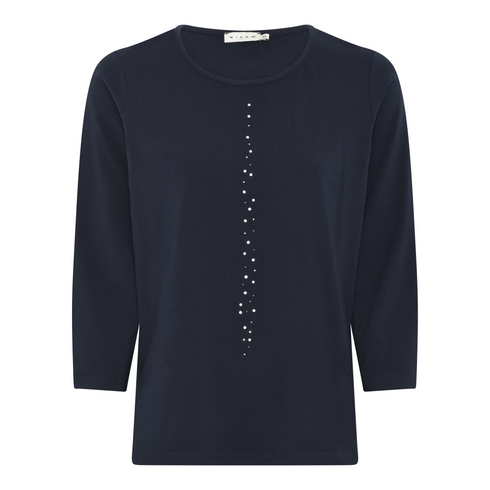 Micha Womens Modal Cotton Blend Long Sleeve T-Shirt 182 142 10 - Navy