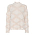 Micha Geometric Diamond Knit Mock-Neck Jumper 182185 62109 - OffWhite/Sand
