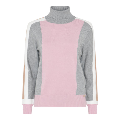 Micha Womens Colourblock Poloneck Jumper 18311431252