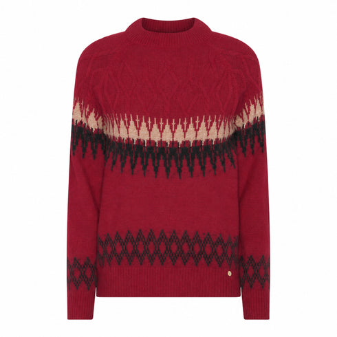 Micha Womens Fair Isle Patterned Knit Jumper 183142 60883