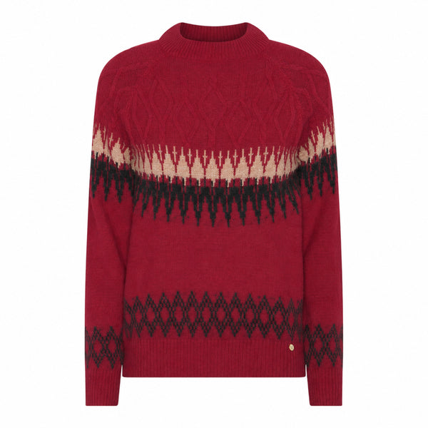 Micha Womens Fair Isle Patterned Knit Jumper 183142 60883