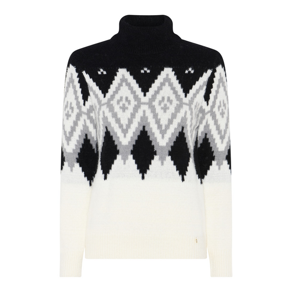 Micha Womens Nordic Knit Poloneck Jumper 183143 83499