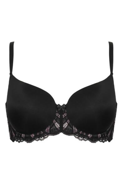Pour Moi | New Romance Black and Rose Balconette T-Shirt Bra - 184015
