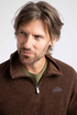 Weird Fish Errill Warm-Locking Eco 1/4 Zip Textured Fleece 19085 CHOC - Chocolate