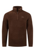 Weird Fish Errill Warm-Locking Eco 1/4 Zip Textured Fleece 19085 CHOC - Chocolate