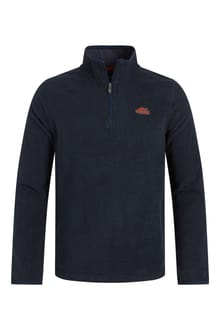 Weird Fish Errill Warm-Locking Eco 1/4 Zip Textured Fleece 19085 MN - Midnight