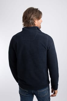 Weird Fish Errill Warm-Locking Eco 1/4 Zip Textured Fleece 19085 MN - Midnight