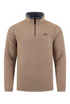 Weird Fish Newark Warm-Locking 1/4 Zip Grid Fleece 19102 COLA - Cola Brown