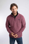 Weird Fish Newark Warm-Locking 1/4 Zip Grid Fleece 19102 RG - Red Grape