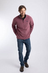 Weird Fish Newark Warm-Locking 1/4 Zip Grid Fleece 19102 RG - Red Grape