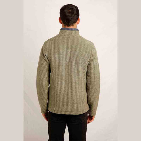 Weird Fish Newark 1/4 Zip Grid Fleece – Men’s Warm Recycled Polyester Pullover 19102