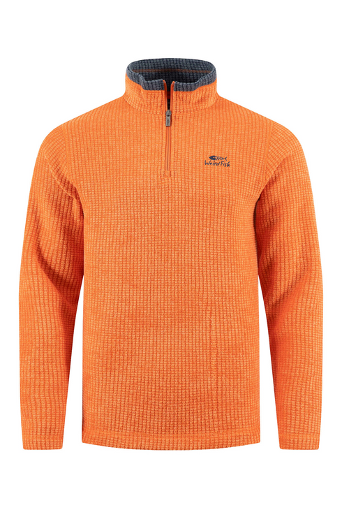 Weird Fish Newark 1/4 Zip Grid Fleece – Men’s Warm Recycled Polyester Pullover 19102