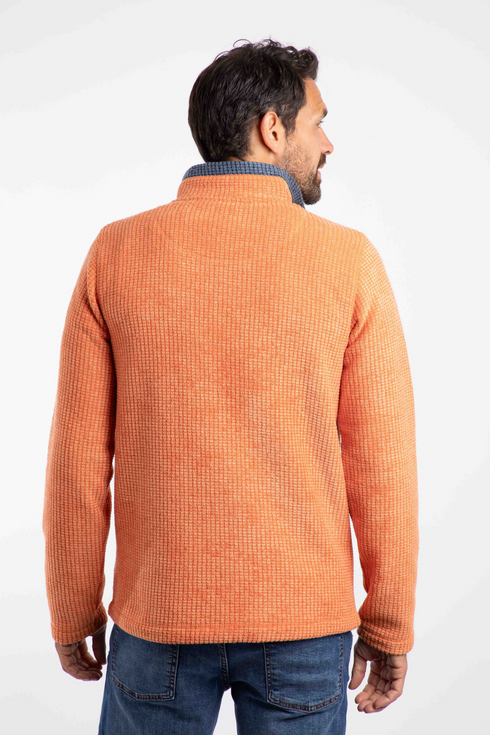 Weird Fish Newark 1/4 Zip Grid Fleece – Men’s Warm Recycled Polyester Pullover 19102