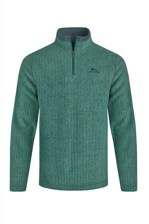 Weird Fish Newark 1/4 Zip Grid Fleece – Men’s Warm Recycled Polyester Pullover 19102