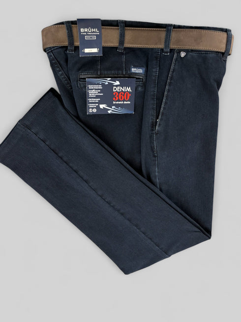 Bruhl 191310 Venice B Turn High Stretch Mover 360 in 934 Dark Stone Denim Trousers