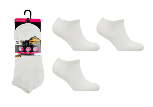 ProHike Ladies Trainer Socks White 3 Pack 1931