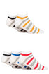 Farah Mens 5 Pair Arch Support Striped Cotton Trainer Socks FCS314