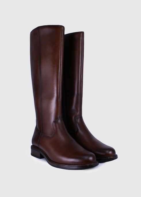 Dubarry Cadence Suede Leather Long Boot 2001-95 - Chestnut