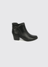 Dubarry Cynthia Leather and Suede Block Heel Ankle Boot 2002 01 - Black