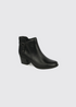 Dubarry Cynthia Leather and Suede Block Heel Ankle Boot 2002 01 - Black