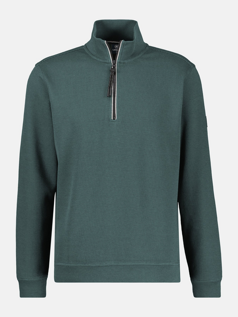 Lerros Mens 1/4 Zip Troyer Sweatshirt 2004402 664 - Cedar Green