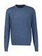 Lerros Mens Cotton Crew Neck Fine Knit Jumper 2005007 448 - Storm Blue
