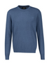 Lerros Mens Cotton Crew Neck Fine Knit Jumper 2005007 448 - Storm Blue