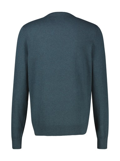 Lerros Mens Cotton Crew Neck Knit Jumper 2005007 - Cedar Green