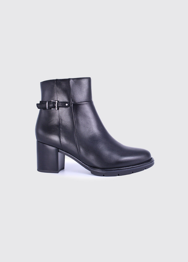 Dubarry Claire Leather Heeled Ankle Boot 2009-01 - Black