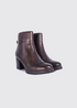 Dubarry Claire Leather Heeled Ankle Boot 2009-07 - Tan Brown