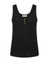 Free/Quent Solid rib vest top with buttons FQBASAC-TOP 201860
