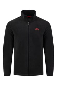 Weird Fish Merrill Full Zip Textured Thermal Fleece 202492 BLK - Black